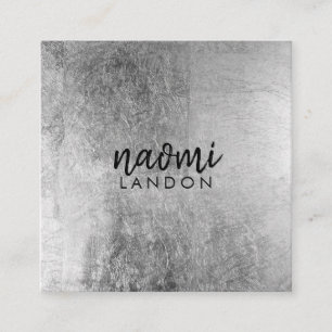 Elegantes graues silbernes modernes quadratisches quadratische visitenkarte