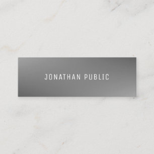 Elegantes graues Template Beruflich trendy Modern Mini Visitenkarte