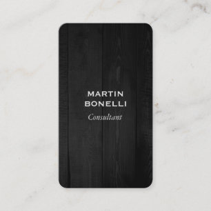 Elegantes Grauholz Schlicht Modernes Minimalistisc Visitenkarte