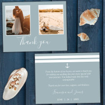 Elegantes Gray Nautical Anchor Wedding Foto