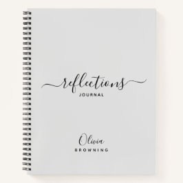 Elegantes Gray Reflections Journal Notizbuch