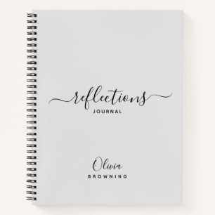 Elegantes Gray Reflections Journal Notizbuch