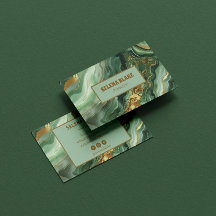 Elegantes Green Agate mit Gold Glitte - Moderne