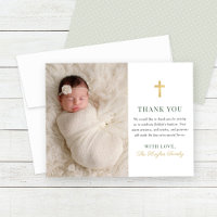 Elegantes Green and Gold Baby Girl Baptism Foto