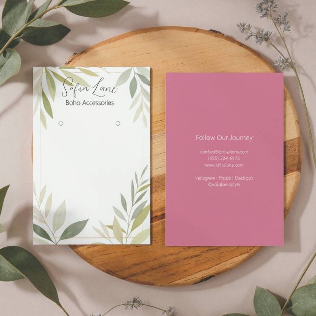 Elegantes Green Foliage Juwelierschild (Elegant green foliage)