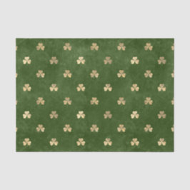 Elegantes Green Gold Kleeblatt Seidenpapier