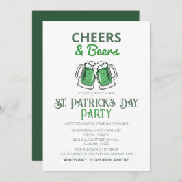 Elegantes Green Kleeblatt St. Patrick's Day Party Einladung