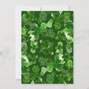 Elegantes Green Kleeblatt St. Patrick's Day Party Einladung