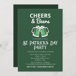 Elegantes Green Kleeblatt St. Patrick's Day Party Einladung