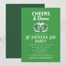 Elegantes Green Kleeblatt St. Patrick's Day Party Einladung