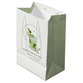 Elegantes Green Margarita Cocktail Brautparty Mittlere Geschenktüte