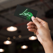 Elegantes Green Neon & Smoke Lashes Script