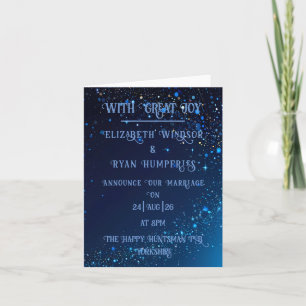 Elegantes Green Sparkle Design für Hochzeiten Ankündigung