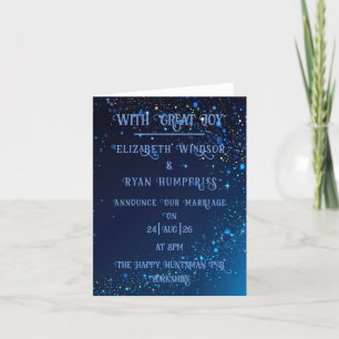 Elegantes Green Sparkle Design für Hochzeiten Ankündigung