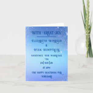 Elegantes Green Sparkle Design für Hochzeiten Ankündigung