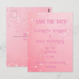 Elegantes Green Sparkle Design für Hochzeiten Postkarte