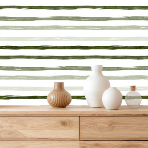 Elegantes Green Watercolor Line Weihnachtsmuster Tapete