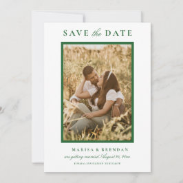 Elegantes Green Wedding Foto Save The Date