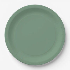 Elegantes Green Winter Paper Plate Pappteller
