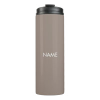 Elegantes Greige Beige individuelle Name Text Mono