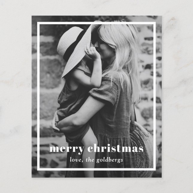 Elegantes Grenzgebirge Foto Modernes Weihnachtsfes (Vorderseite)