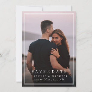 Elegantes grenzt an minimalistisches Foto Save the Save The Date