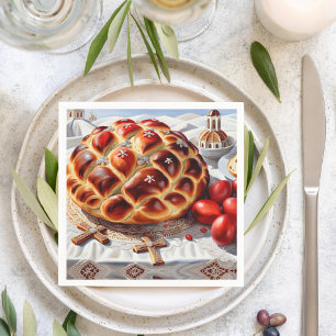 Elegantes griechisches Ostern Serviette