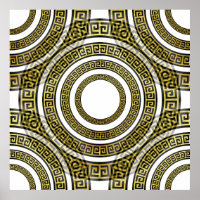 Elegantes griechisches Schlüsselmuster Gold Luxuri