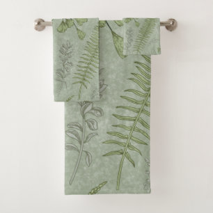 Elegantes Grün des Wassers Badhandtuch Set