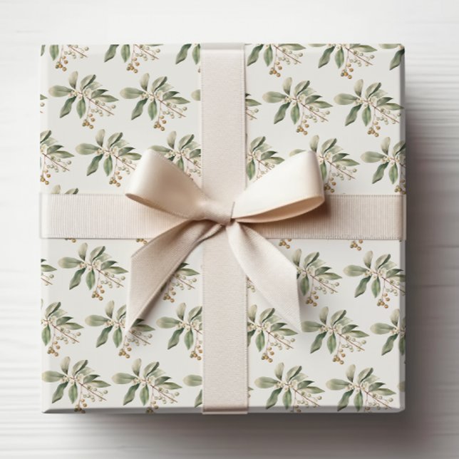 Elegantes Grün Geschenkpapier (Elegant Greenery Wrapping Paper
)