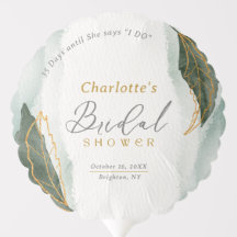 Elegantes Grün Goldenes Brautparty