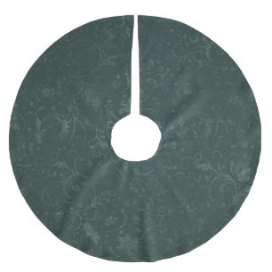 Elegantes Grün Polyester Weihnachtsbaumdecke