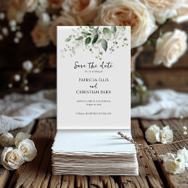 Elegantes Grün Save the Date Einladung