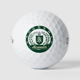 Elegantes Grün- und Elfenbein-Hochzeitsgeschenk fü Golfball