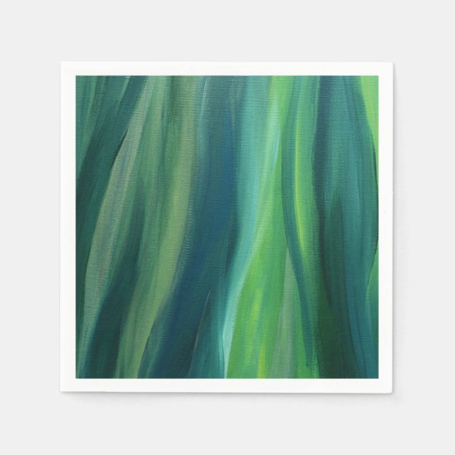 Elegantes Grünbuch Napkins Serviette (Vorderseite)