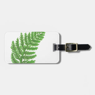 Elegantes grünes Aquarellenfarn-Waldland-Blätter Gepäckanhänger