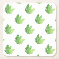 Elegantes grünes Aquarellenfarn-Waldland-Blätter