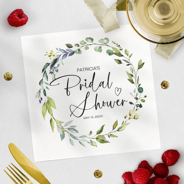 Elegantes Grünes Brautparty Serviette (Von Creator hochgeladen)