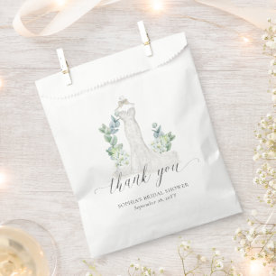 Elegantes Grünes Hochzeitskleid Brautparty Geschenktütchen