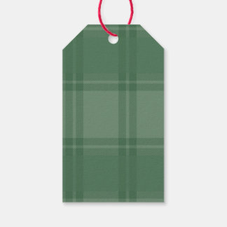 Elegantes grünes kariertes Weihnachtsgeschenk-Tag Geschenkanhänger
