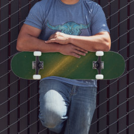 Elegantes grünes und goldenes Unisex-Skateboard Skateboard