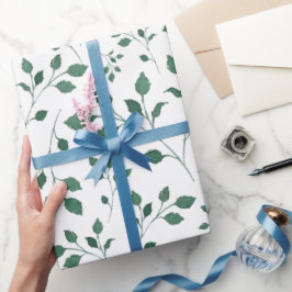 Elegantes, grünes Watercolor Foliage Muster Geschenkpapier