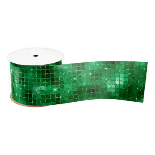Elegantes grünes Weihnachten Satinband