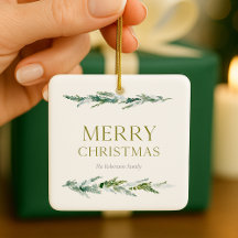Elegantes Grünzeug Frohe Weihnachten