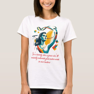 Elegantes Gymnast im Retro Art Museum T-Shirt