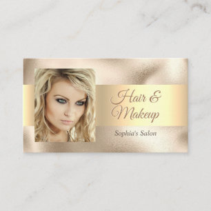 Elegantes Haar- und Make-up-Salon, DIY-Name und -I Visitenkarte