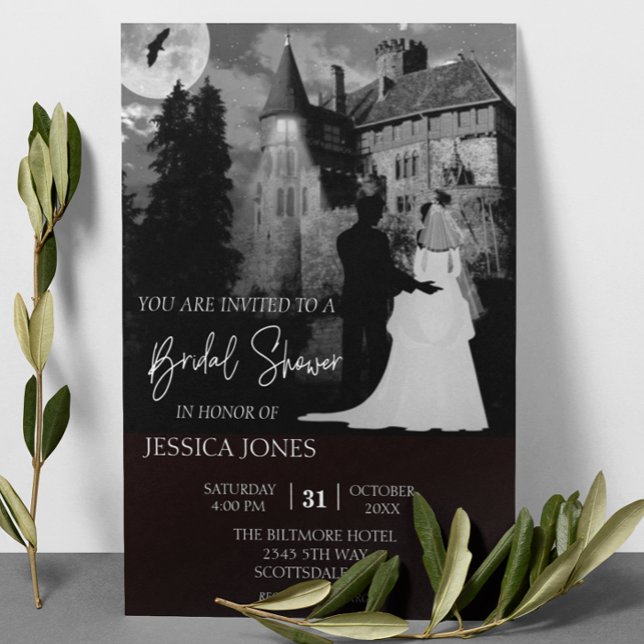 Elegantes Halloween-Brautparty Oktober Einladung (Von Creator hochgeladen)