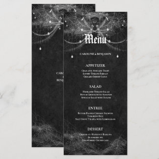 Elegantes Halloween-Menü Menükarte