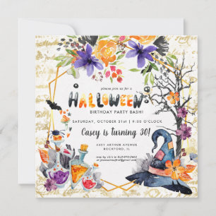 Elegantes Halloween-Party Einladung