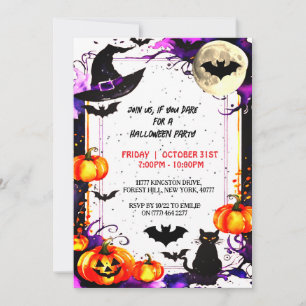 Elegantes Halloween-Party Einladung